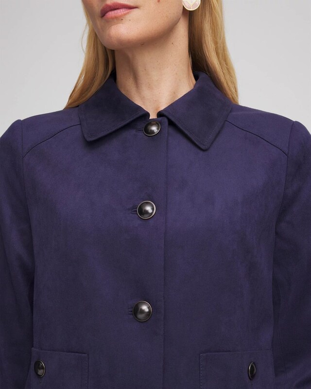 Suede Cropped Jacket - image 4